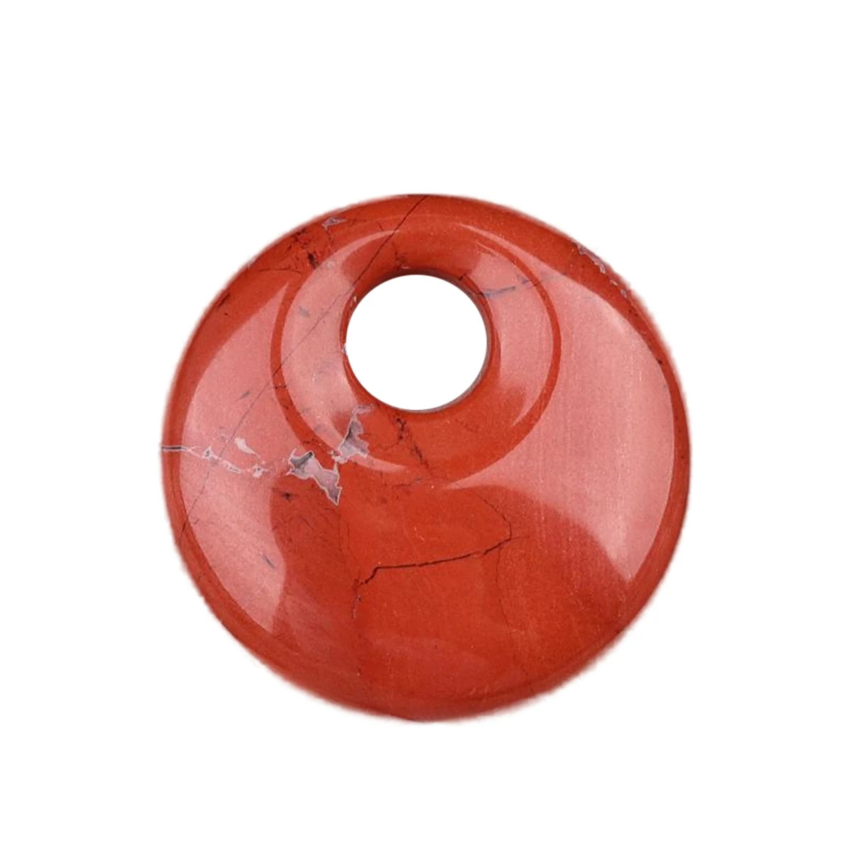 Fashion Red Jasper 20MM Pendant Natural Stone Round Shaped Crystal Healing Stone Charms Handicraft for Necklace Making As Gift
