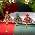 Manufacturer Luxury Metal Merry Christmas Gift Tree Snowflake Custom Enamel Rhinestone Diamond Clothes Lapel Pins Women Brooch