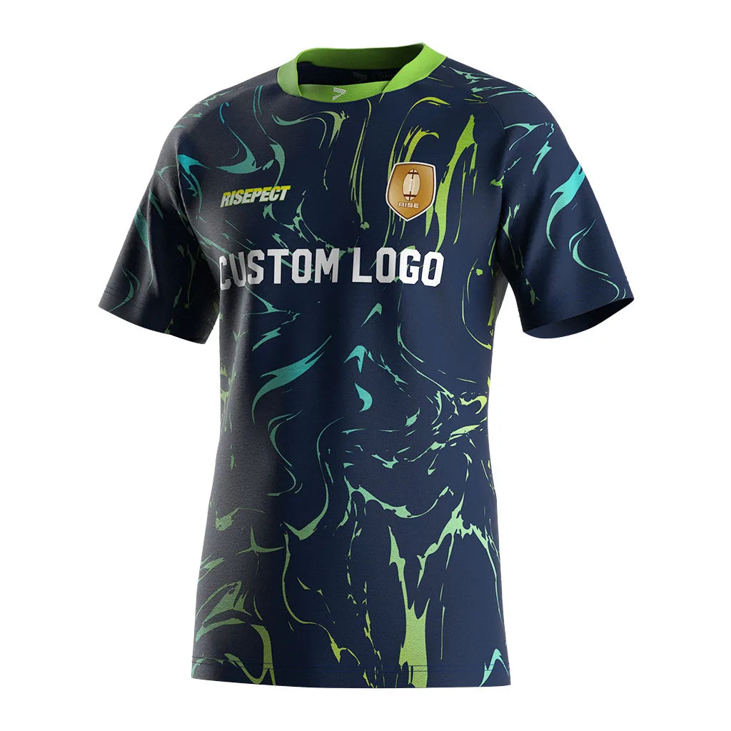 Design Sublimation Sportswear Sports Dry-Fit Crewneck Poland Jersey Khaki Rugby Sport T Shirt for Men