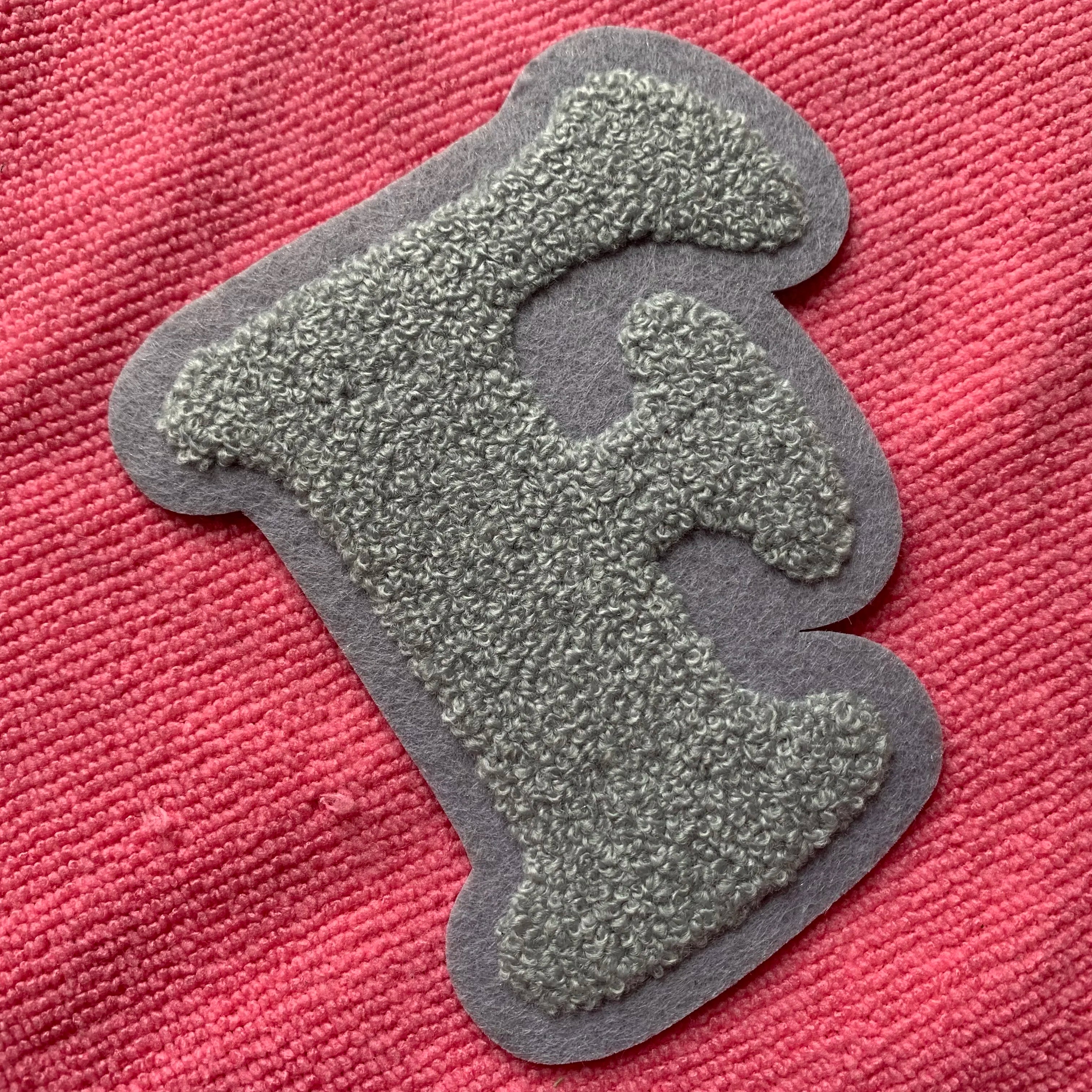 Factory Directly Embroidery Chenille Letters Patchcustom Embroidery Towel Letter Chenille Badge for Hoodies