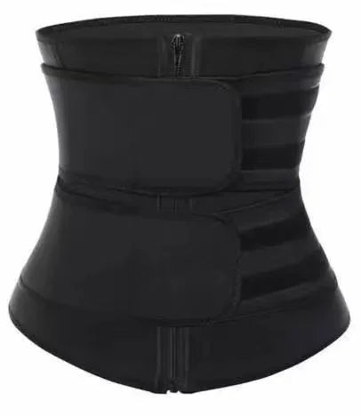 Factory Tummy Band Thigh Belly Trimmer Belt Waist Trainer Wrap Neoprene/Nylon Double Band for Ladies Black/Grey Customizable