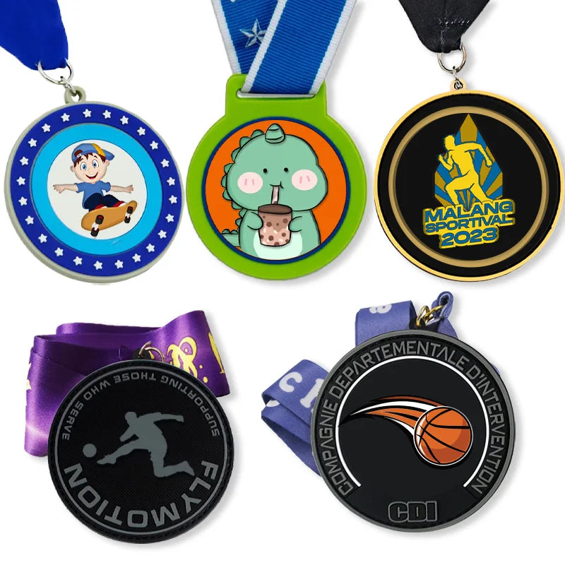 Promotional Gifts Cheap Mold Fee E-co Friendly Custom logo Embossed 2d Rubber Silicone Pvc Medals