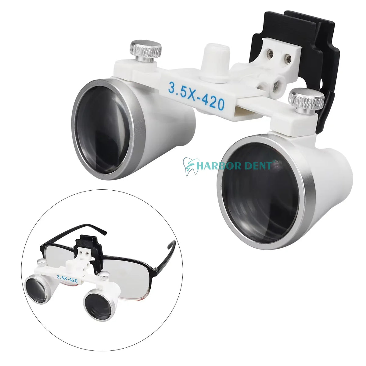 2.5X & 3.5X Coated Optical Lens Binocular Loupe Galilean Dental Magnifier for Dentist Surgical Use Manual Power Source