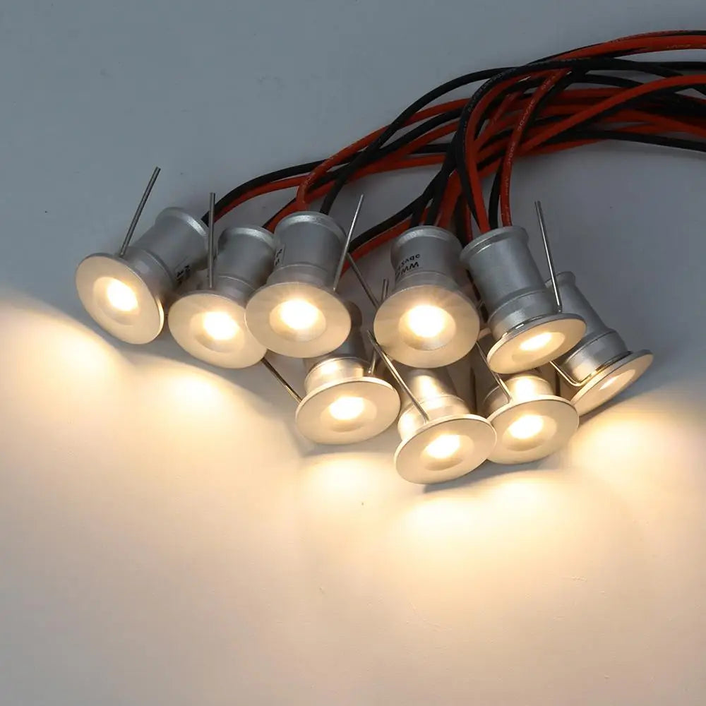 1W Aluminum LED Under Cabinet Light Puck Lamp Kitchen Counter Furniture Shelf Lighting Ceiling Lamp
