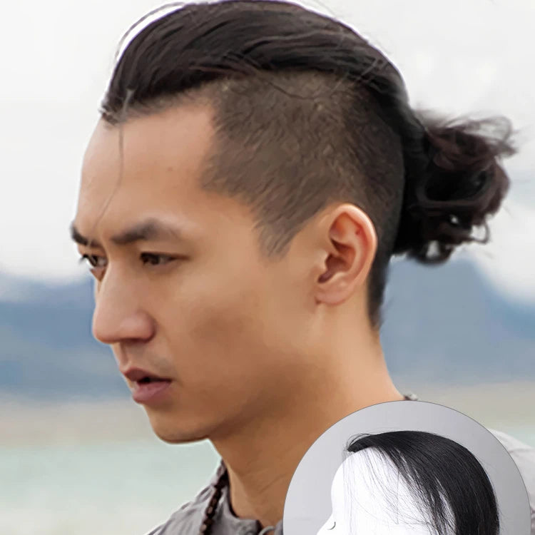 HQ 100% Human Hair Men Topper Clip in Hair Extension Comb Back Stylish Women Toupee Wholesale PVC Bag Chinese Hair Straight