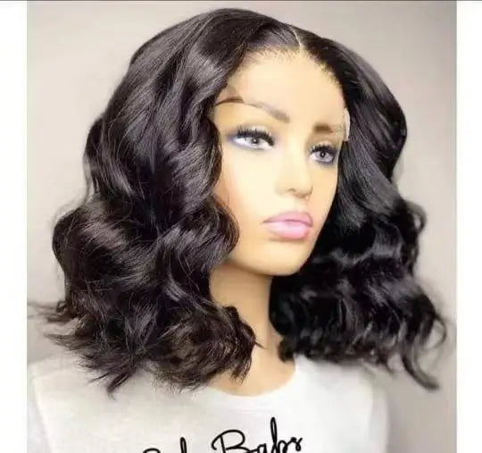 Average size of black short roll chemical fiber high temperature hair set for women in European and American wigs