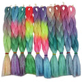 Private Label 41inch Laser Glitter Jumbo Braid Hair Extensions Colorful Silk Shinny Braid Jumbo Hair for Braiding