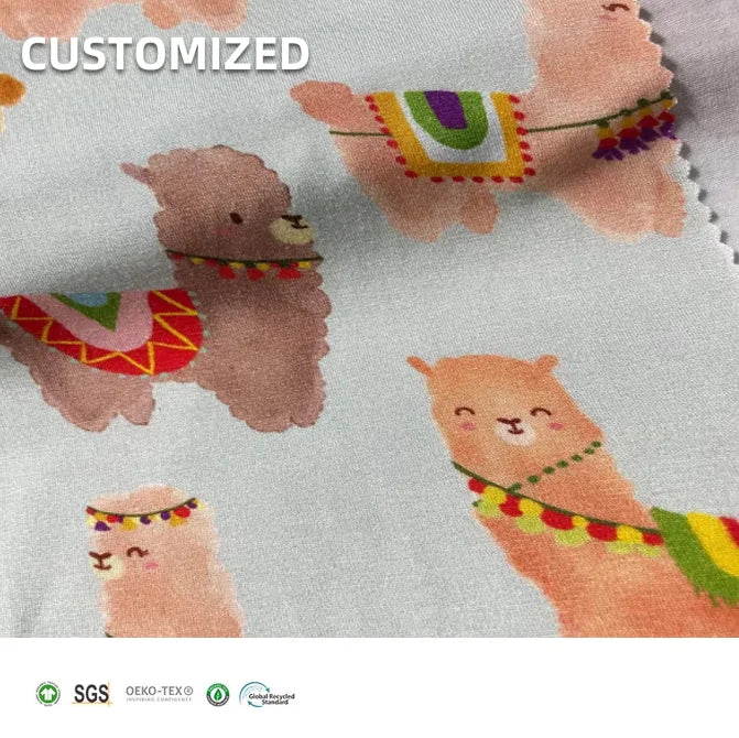Certified Bamboo Lyocell Spandex Printed Knitted Jersey Fabric for Garments