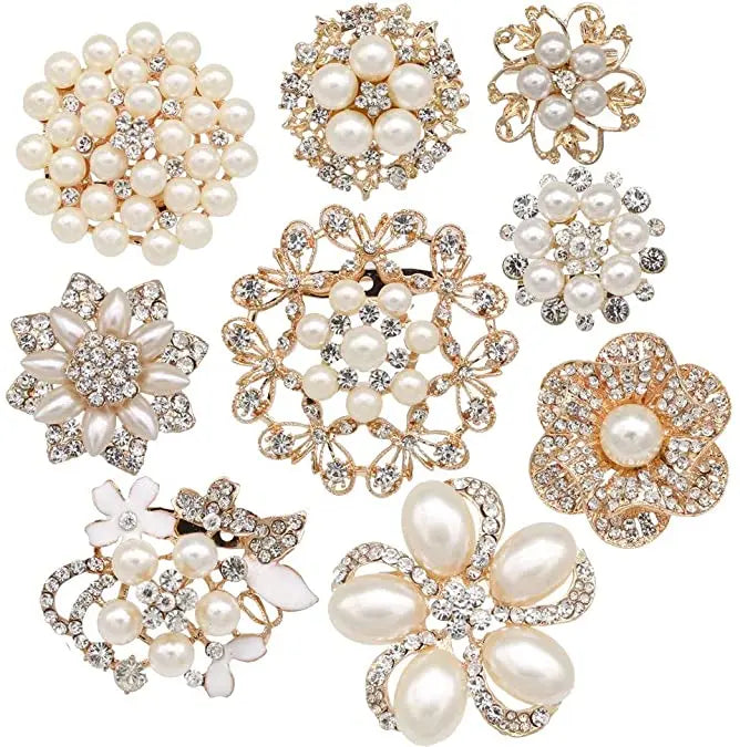 Fashion Gold Flower Brooch DIY Brooch Personality Brooch for Women