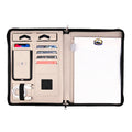 Hot Sales Leather Portfolio Multifunction File Holder Power Bank Manager Bag with LED Logo