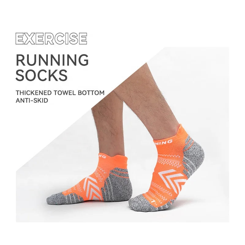 LINGTU Wholesale Men Running Socks Ankle Athletic Socks Wicking Cushioned for Men Walking-Arch Compression Support