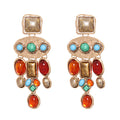Hot New Creative Trend Jewelry Personality Ethnic Style Color Diamond Earrings Tassel Earrings MegaBDM
