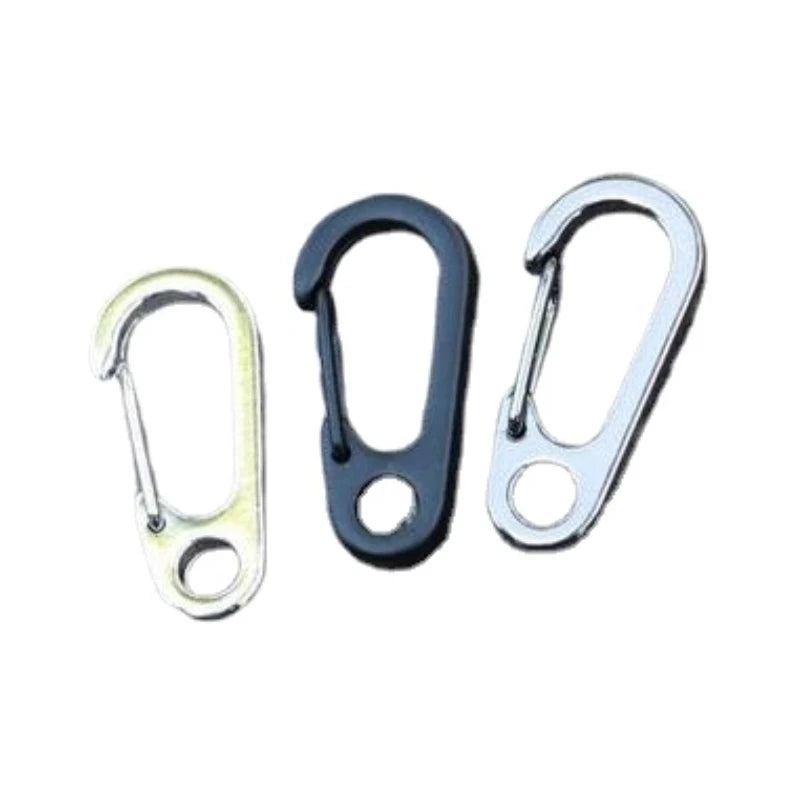 D1 Mini Tactical Spring Carabiner D Shaped Paracord Buckle EDC Backpack Clasp Snap Hook Keychain Water Bottle SF Clip