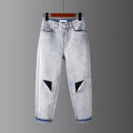 High Quality Women's Harem Pants Custom Wholesale From China Factory Popular Loose Ripped Jeans Light Street Style Logo Waist