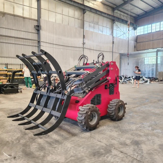 HOT SALE!!! EPA CE Small Cheap Skid Steer Loader Bucket Mini Tracked Skid Steer with Log Grapple Attachments
