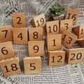 Tailai Elegant Beech or Pine Wood Triangle or Square Number Block for Modern Home Decor - Handcrafted and Durable Design