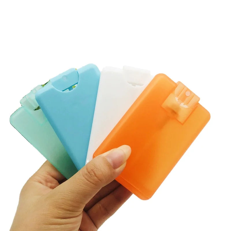 Multi Color PP 20ml Spray Bottles Credit Card Shaped Empty Plastic Pocket Perfume Bottles for Travel