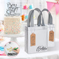 Glitter Silver Tote Bag Non-Woven Gift Candy Gift Bag for Children's Birthday