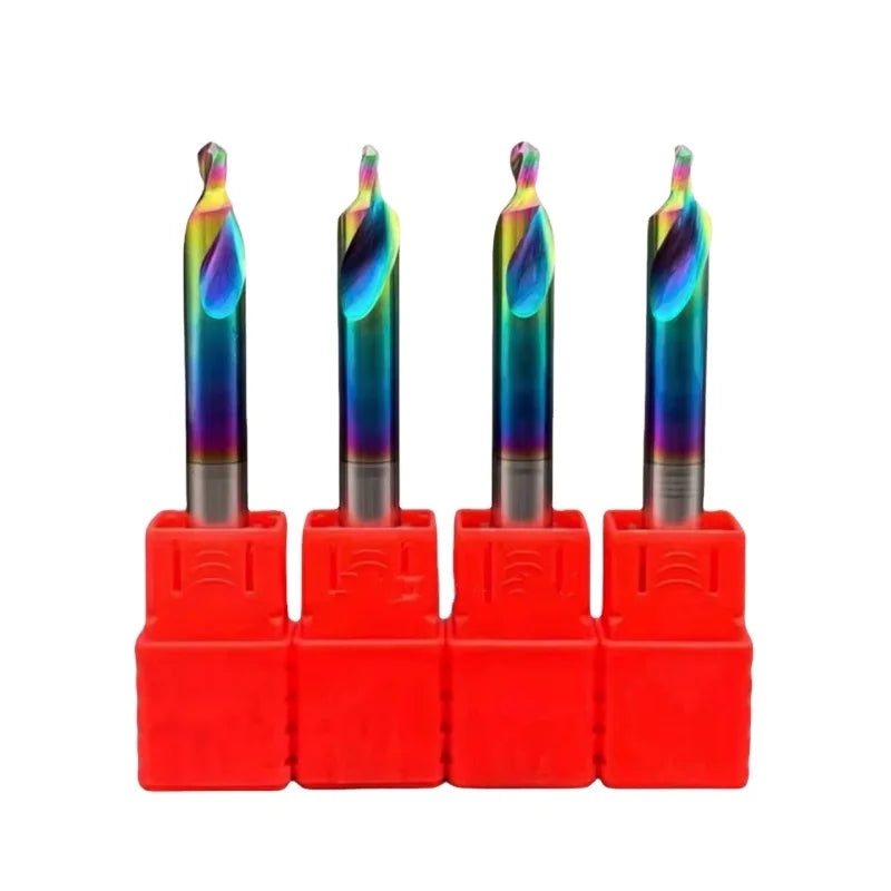 CHENGZHEN 90 Degree HRC55 Single Flute Carbide Drill - High Precision 0.005mm TiN Coated RoHS Certified CNC Tool