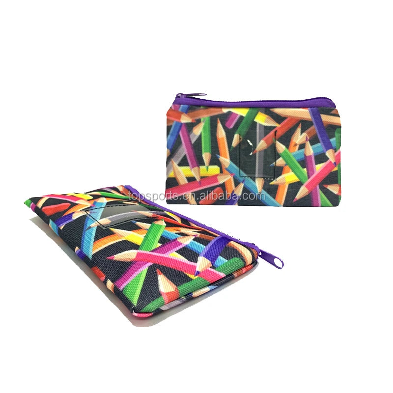 Nylon Waterproof Durable Eco-Friendly Foldable Pen Holder Zipper Heat Stimulation Printing Custom Color Pen Pouch Gift Bags TOP MegaBDM