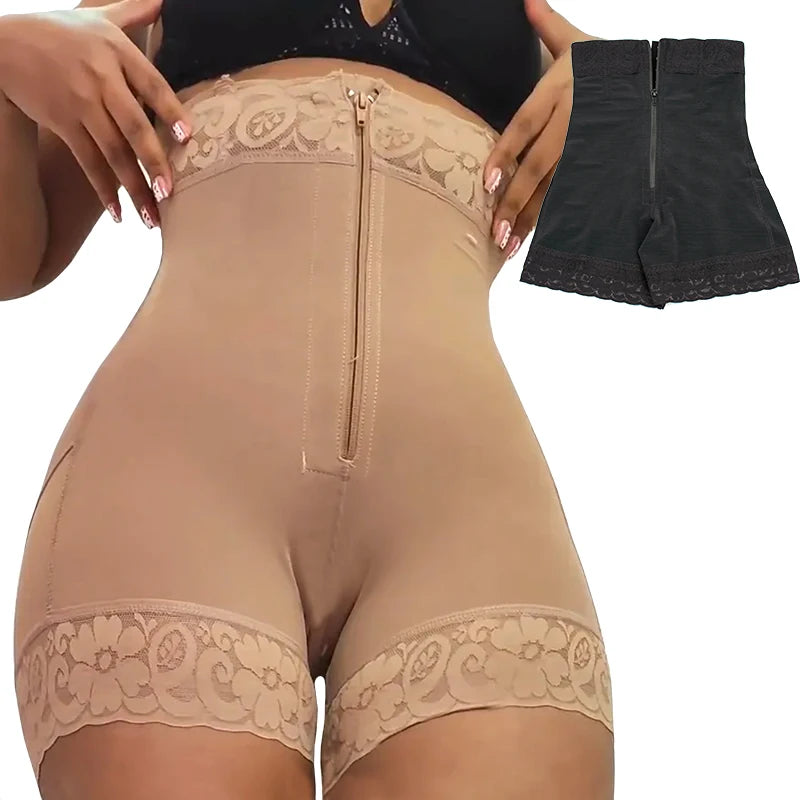 Plus Size Body Shaper Shorts Adjustable Hook Zipper BBL Hourglass Hip Plug s Flat Slimming Belly Sheaths Butt 2 Pieces