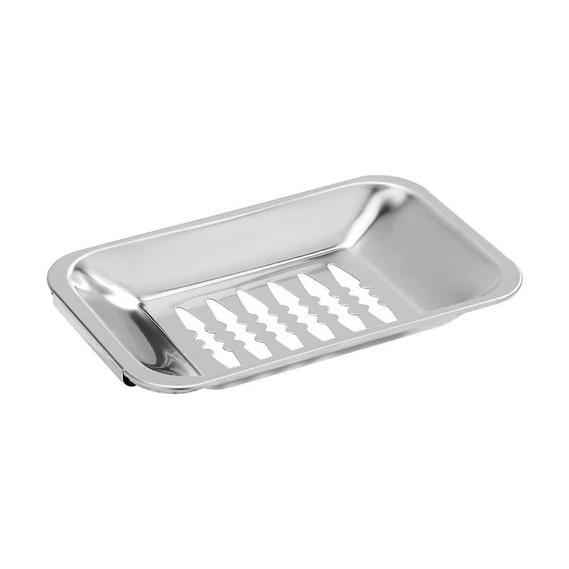 HF Classical Stainless Steel Wall Mounted Shower Soap Dish Holder with Drainage Hole for Bathroom
