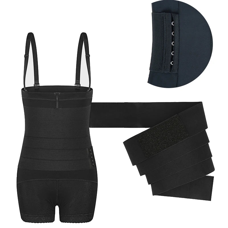 Women's Plus Size Waist Cinchers Adjustable Body Shaper Tummy Control Bodysuit Butt Lifter Comfortable Breathable Shapewear