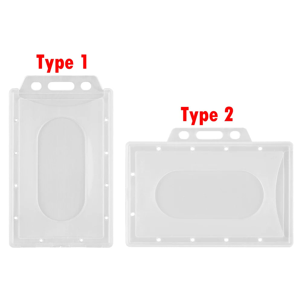 Hard PP Office Single Credit Card Holder Protector Cover Enclosed Transparent Multi-use Card Sleeve Work ID Clear Card Holder MegaBDM