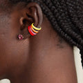 LOZRUNVE 14k Gold 18k Gold Fine Fashion 925 Silver Colorful Ear Cuff Earcuff Earring