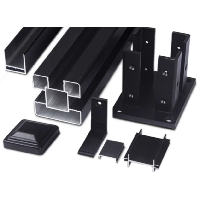 Baosheng WPC Composite Garden Fence Aluminum Alloy Post Base Accessories-Eco-Friendly Rot Proof Waterproof