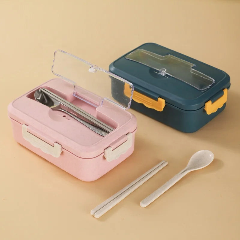 Waterproof 3 Compartment Freshness Preservation Bento Box 1-3L Capacity Modern Design Rectangle PP Plastic Student Lunch Box