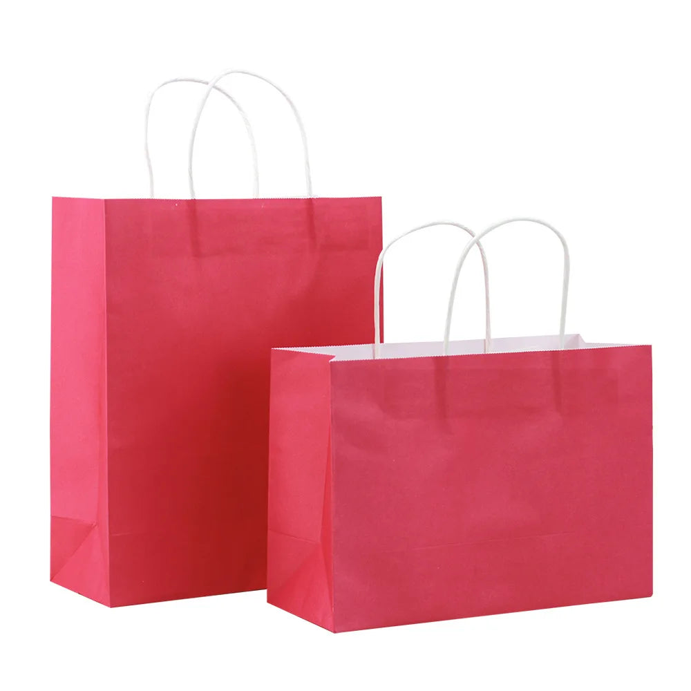 Custom Logo Disposable Kraft Paper Bags MOQ 500 Classic Style for Supermarket Use and Promotion Digital Printing & Lamination