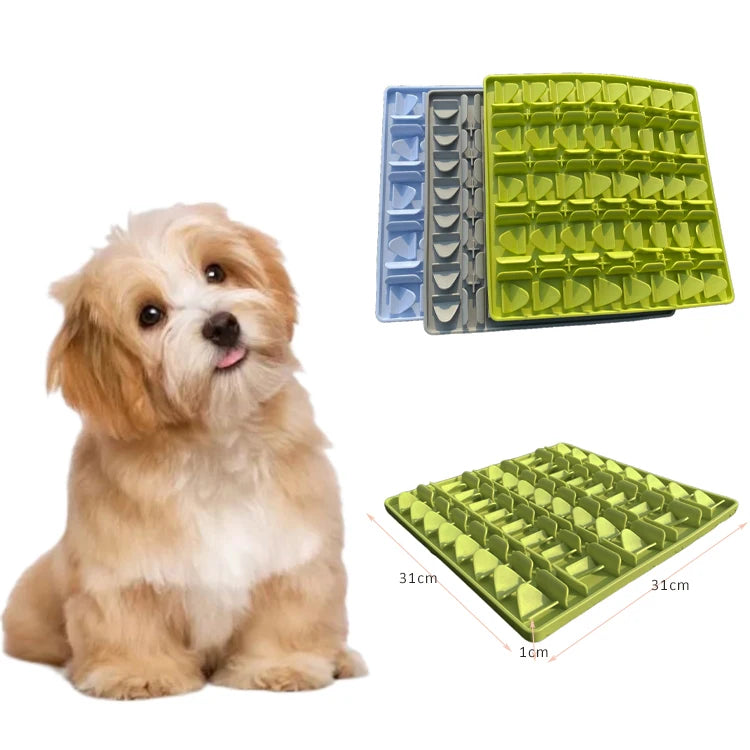 Ship Now Pet Feeding Mat Pet Bowls Lick Mat Silicone for Snuffle Mat Cat Lick Custom Pet Square Soft Dog Food Pad Color
