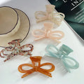 YHJ Fashionable Elegant Bow Hair Claw Clips Wholesale Custom Hair Claw Vintage Premium Acetate Hair Claw Clips for Women