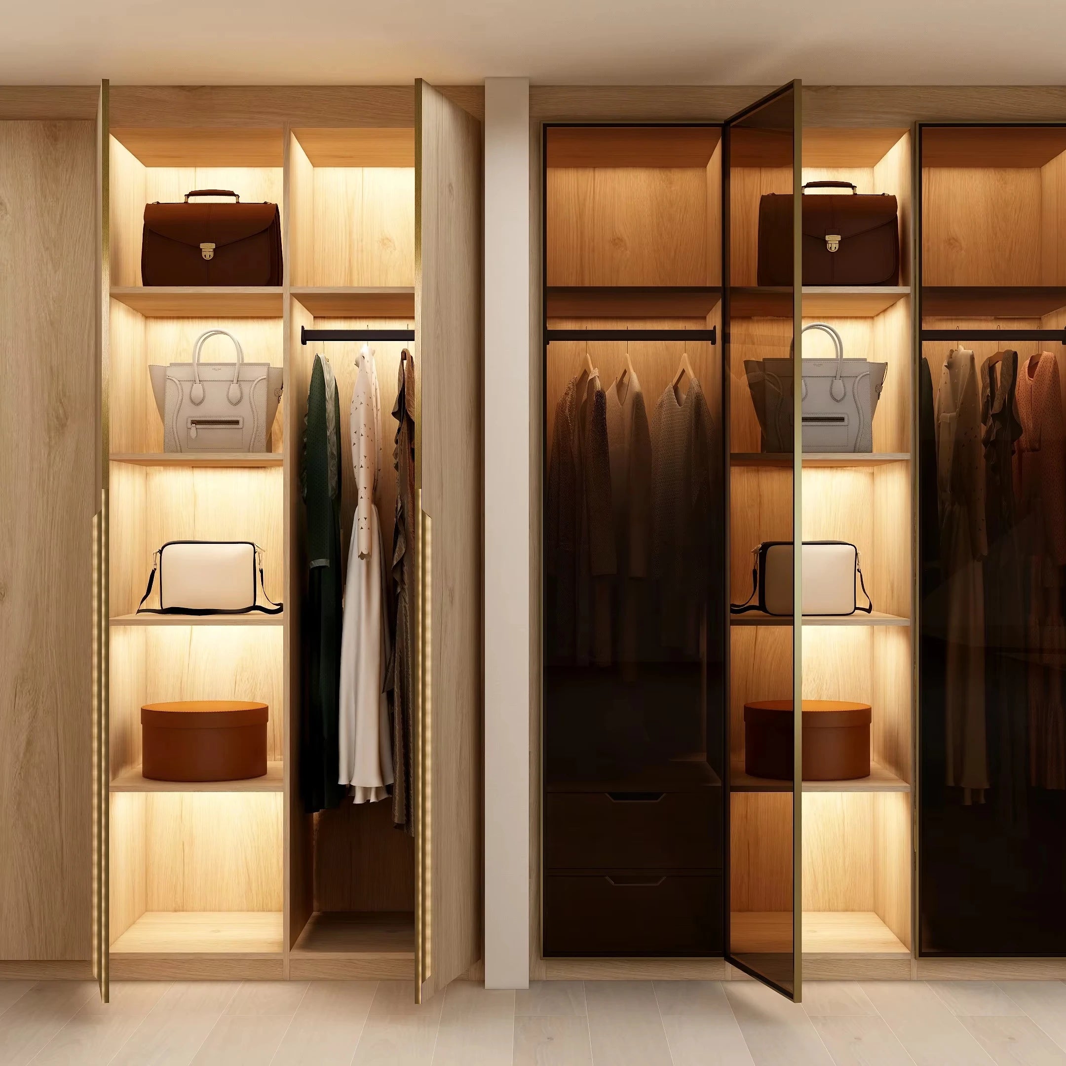 New Modern Walk in Closet Wardrobe Custom Design European Style Bedroom Furniture Modern Walk in Closet Bedroom Cupboard