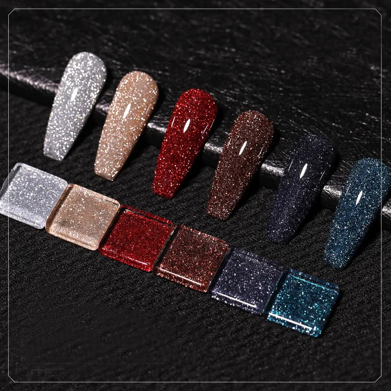 Diamond Glitter Disco Reflective Gel Nail Polish Cat Eye Gel Polish Gel Polish Private Label