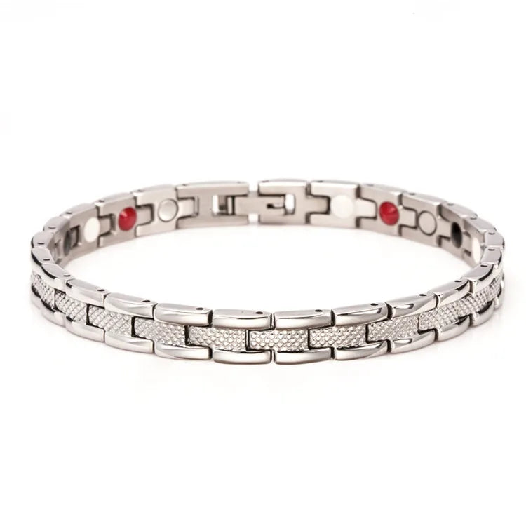 Wholesale Gold Plated Stainless Steel Magnetic Bracelet Powerful Mens Magnetic Therapy Bracelet