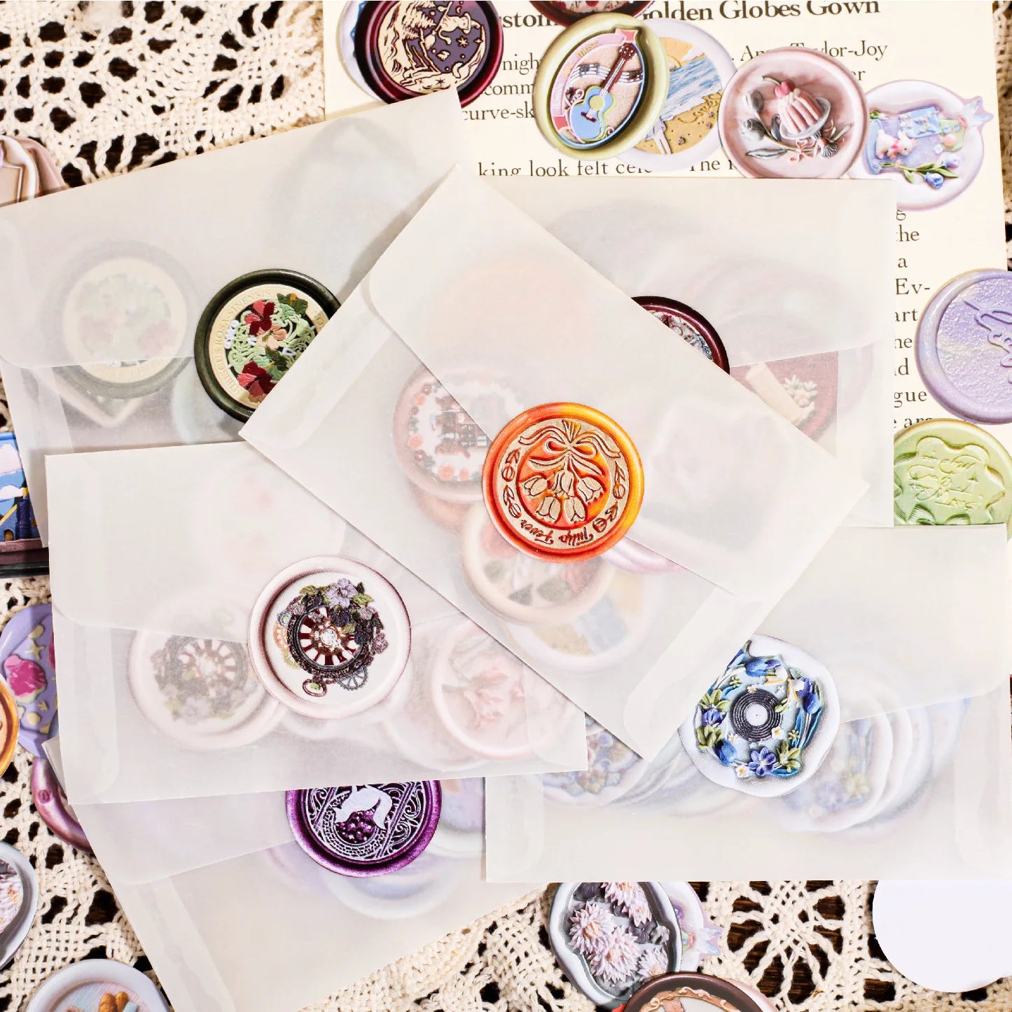 30 Vintage Stickers Pack Fire Paint Handwriting Series Shaped Handbook Decoration DIY Stickers