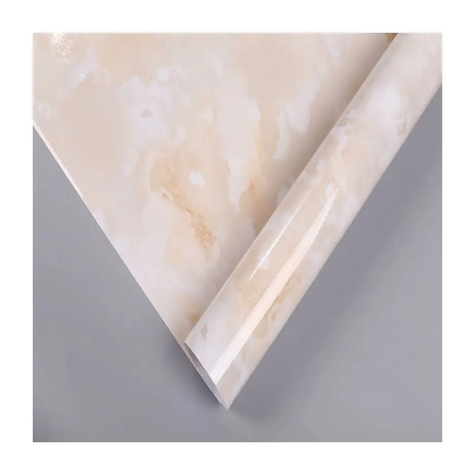 Waterproof PVC Marble Contact Paper Self-Adhesive Vinyl Wallpaper Decorative Film for Kitchen Cabinets Furniture Stickers