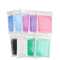 Wholesale 100pcs Disposable Micro Fiber Eyelash Cleaning Brush Lash Extension Swab Makeup Microbrush for Eyelash Extension