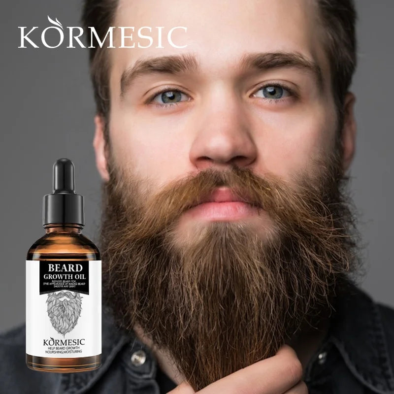 Customized KORMESIC Professional Men Beard Growth Oil Private Label Beard Growth Oil