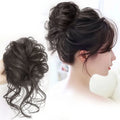 Fujia Wholesale Big Synthetic Queu De Cheval Curly Faux Chignons Scrunchies Hairpiece Ponytail Messy Hair Bun Accessories