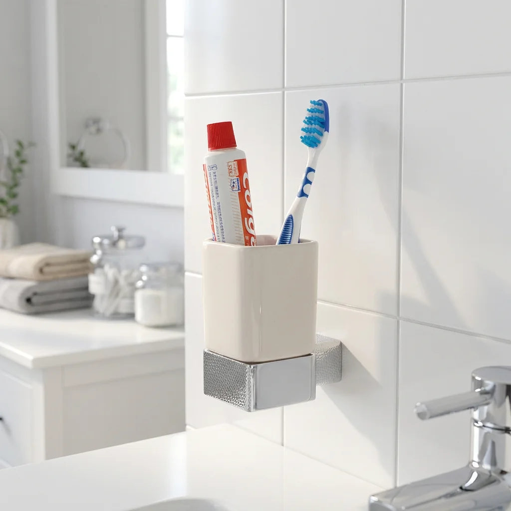 Modern Five-piece Bathroom Accessories Set Polished Chrome Soap Holder Copper Toilet Brush Paper Holder Wall Stainless Steel