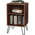 Modern Stackable Night Stand Record Player Stand Extendable Vinyl Storage Plastic Material Metal Hairpin Legs for Bedroom Use