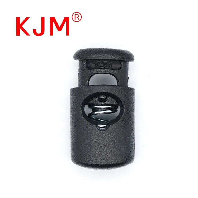 KJM POM 8MM Plastic Spring Toggle End Cord Lock Stopper for Travel Backpack Clothing Accessories