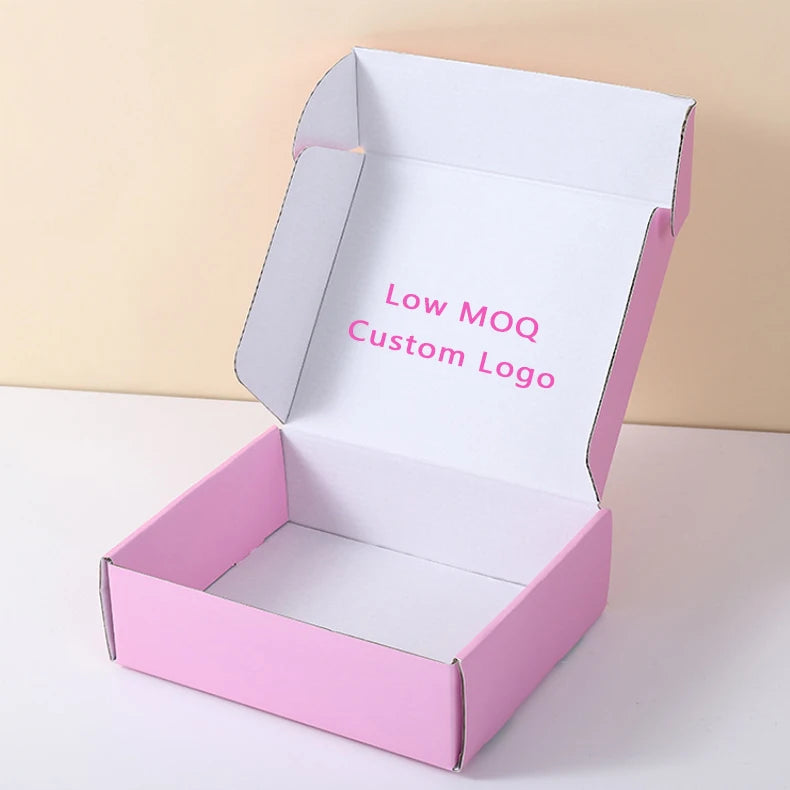 Custom Logo Printed Black Mailer Box Eco Friendly Durable Clothing  & Gift & Shoes Paper Packaging Cardboard Shipping Boxes