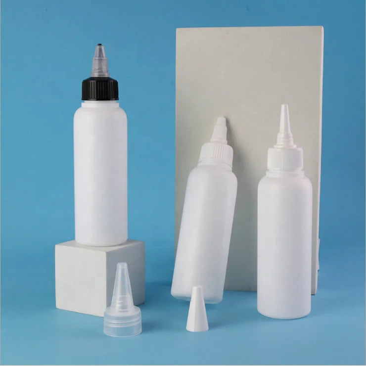 Low MOQ School Student Use Cylinder Glue Bottle with Screen Printing HDPE Material White/ Empty for Screw Cap