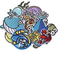 Hot Sale Patch Embroidery Cloth Sticker  Animal Car Dinosaur Alien Creative Decoration Hook & Loop Patch
