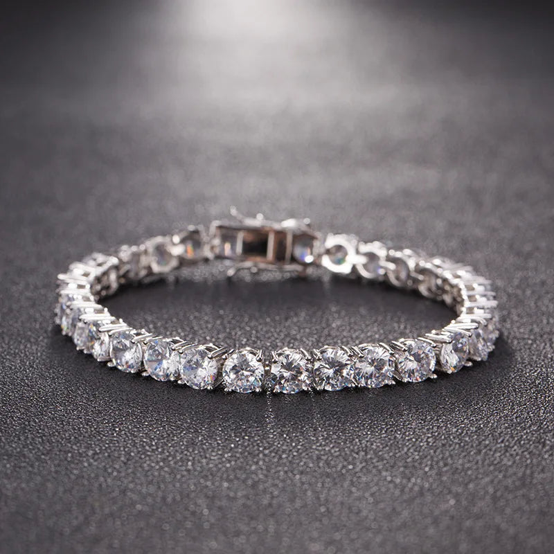 Lateefah OEM Iced Out Hip Hop Moissanite Jewelry 3mm High Quality Men's Moissanite Tennis Chain