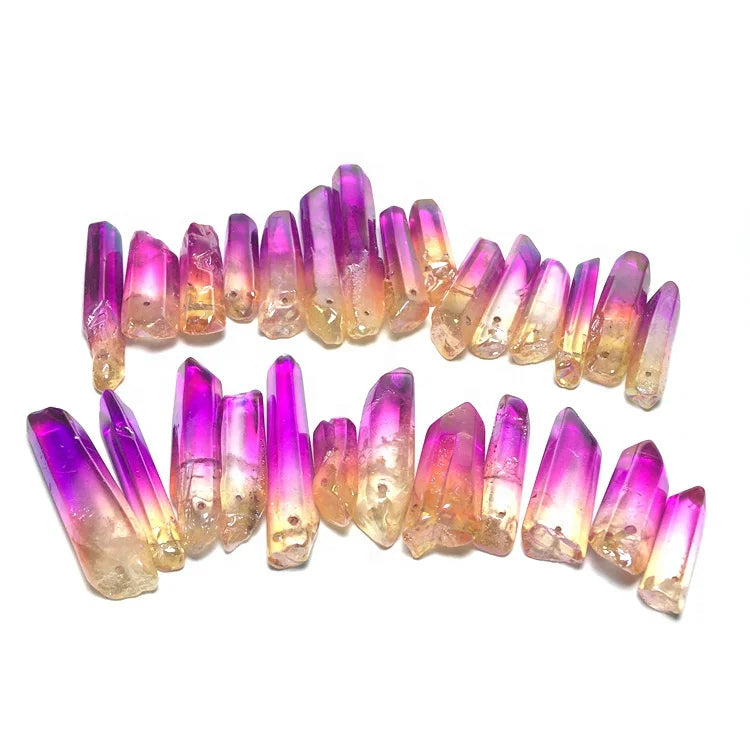 Wholesale Meditation rainbow Coating Aura Quartz Crystal Points
